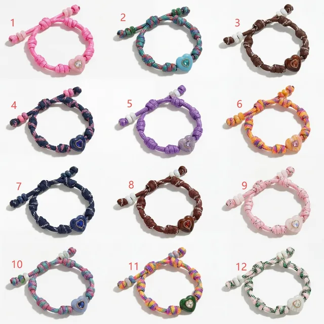 96140-f61acd.jpg Bracelet personnalisé en forme de cœur, en corde réglable, fait à la main, couleur contrastée, bijoux à la mode, cadeau pour femmes
