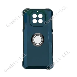 Durable TPU Soft Cover with Back Ring Holder for Cubot KingKong ES 3 (Ring Case Black)
