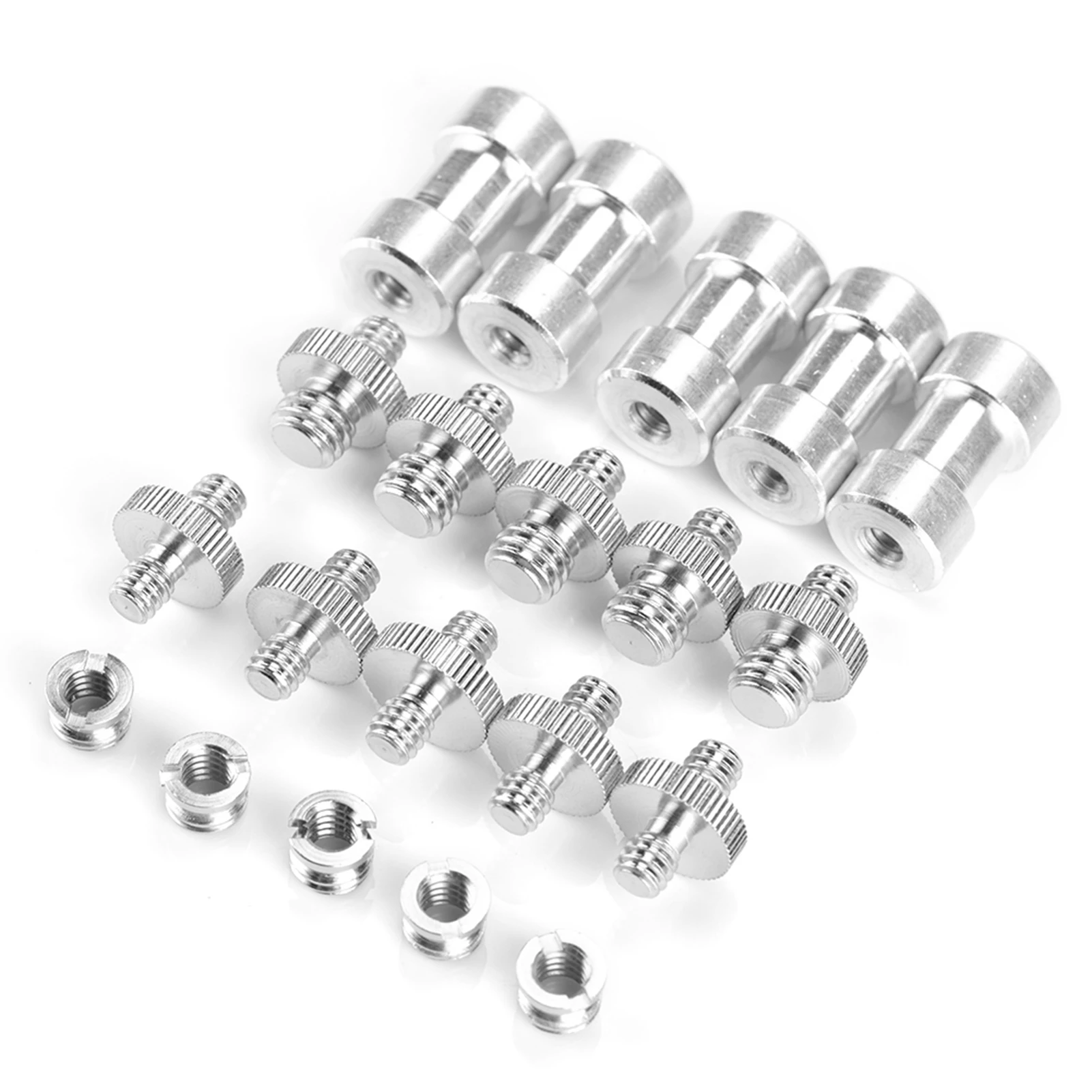 1/4 Inch 3/8 Inch Male Female Converter Threaded Adapter Screws Accessory 20pcs