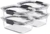 Rubbermaid Brilliance Glass Storage 3.2-Cup Food Containers with Lids 1