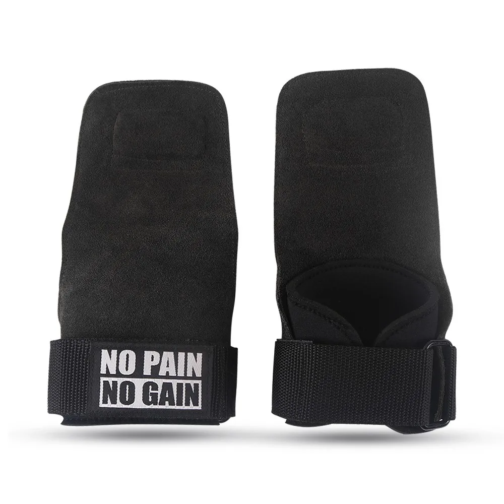 Cowhide Anti-Slip Workout Gym Grips with Wear-Resistant Palm Protection