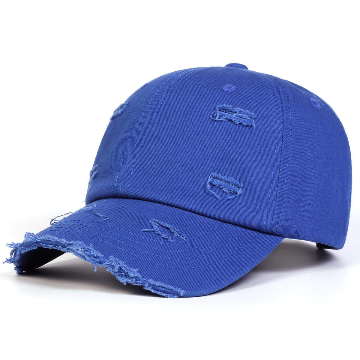 Unisex Zerrissene Jeans-Baseballkappen Frühling Herbst Outdoor Verstellbare Freizeithüte Sonnenschutzhut Sportkappe – Detail 10