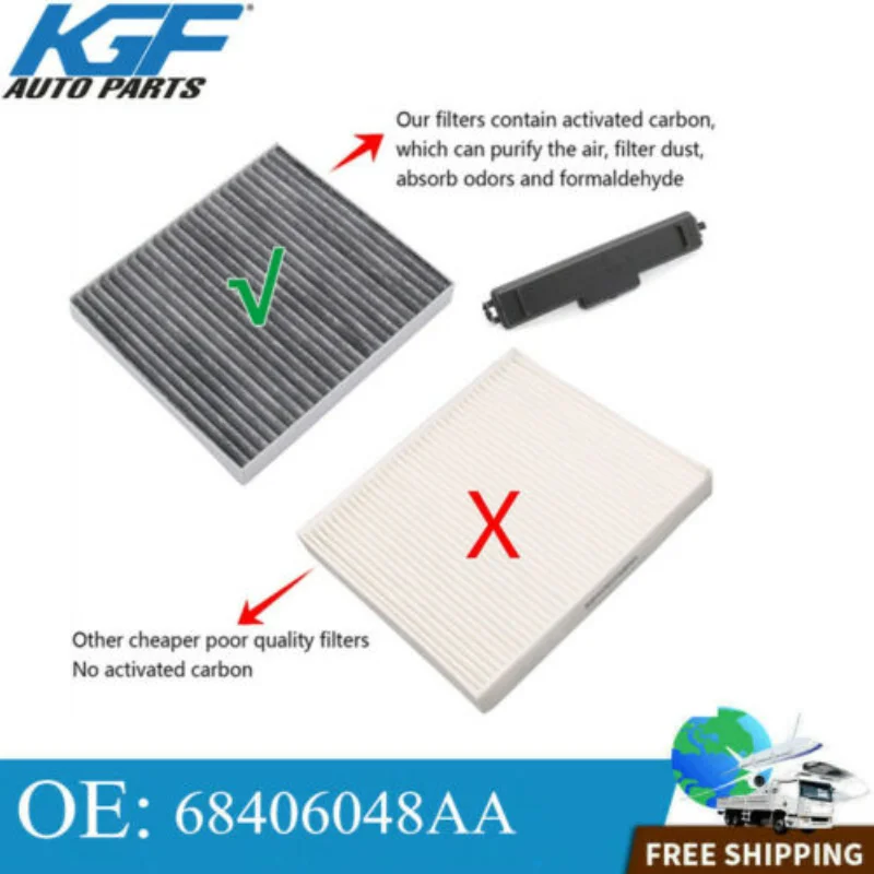 

100% new high quality PM 2.5 Carbon Cabin Air Filter & Cover for Dodge Ram 1500 2500 3500 68406048AA 68318365AA 68052292AA