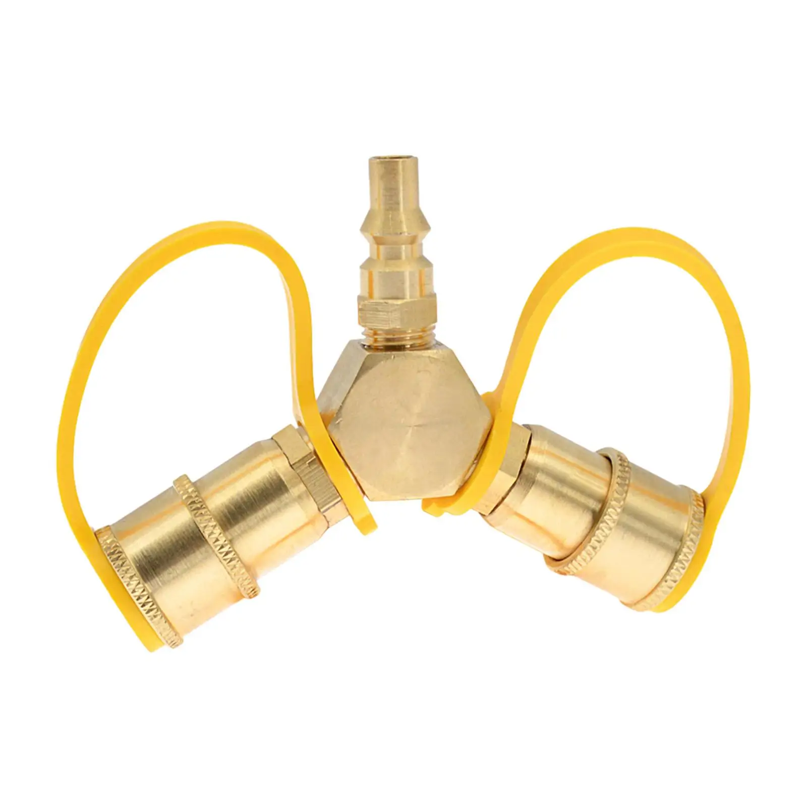 RV Propane Y Splitter Gas Tank Connection Adapter 1/4in Gas Tank Splitter 2 Way