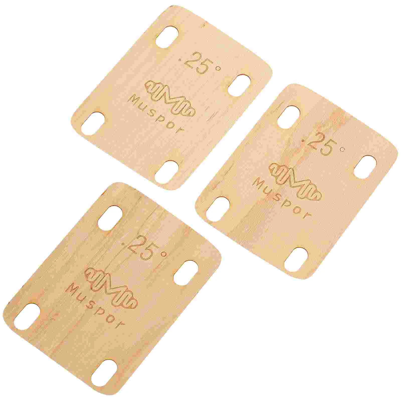 

3 Pcs Guitar Neck Spacer Shims Bass Gasket for Replacement Wood Plate Parts Supplies