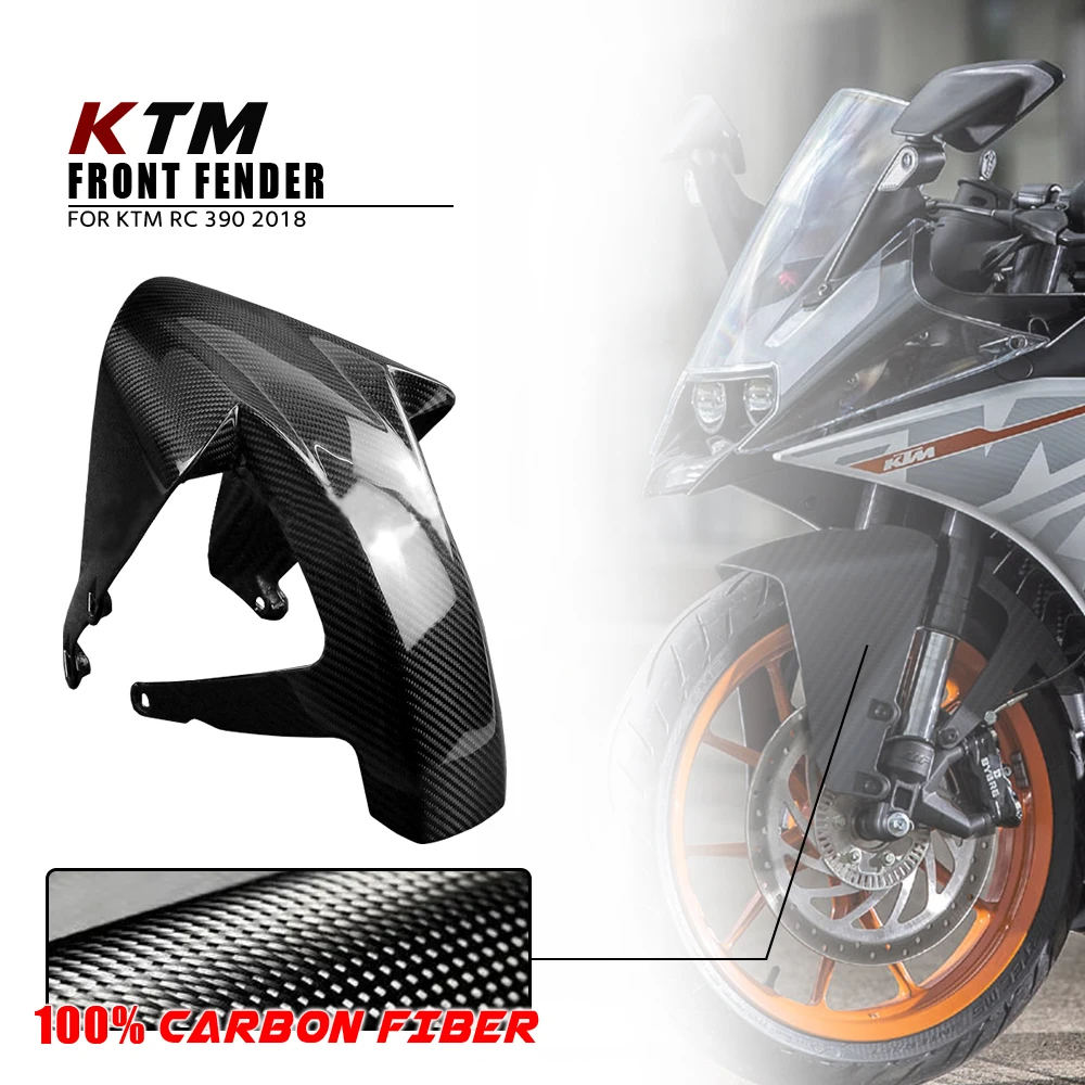 

For KTM RC390 2018 2019 20220 2021 2022 100% Carbon Fiber front fender Body Parts Belly Pan Fairing Motorcycle