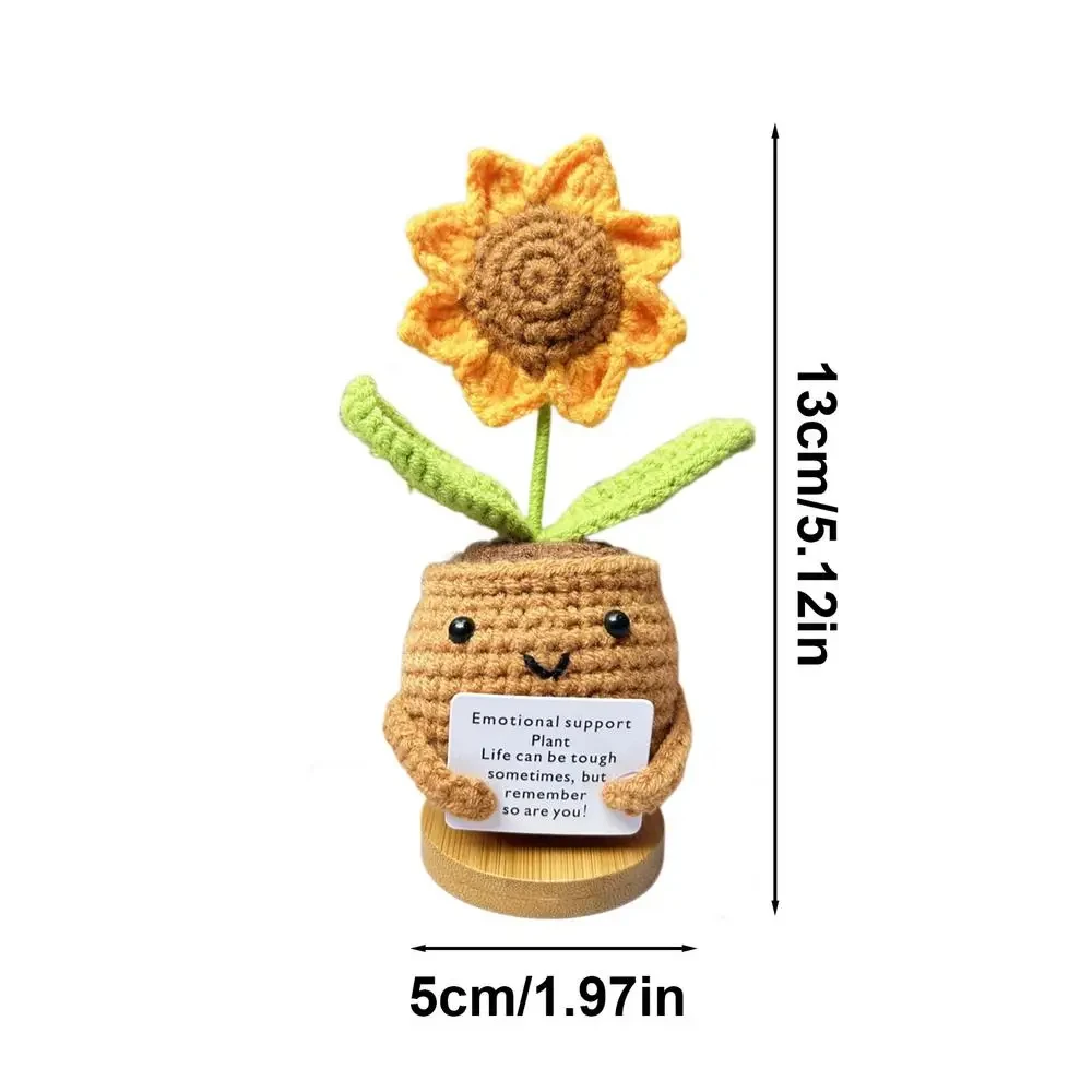 Pocket Hug Patata Positiva – 2 Pezzi In Lana Fatti A Mano Con Messaggio Motivazionale – Regalo Incoraggiamento