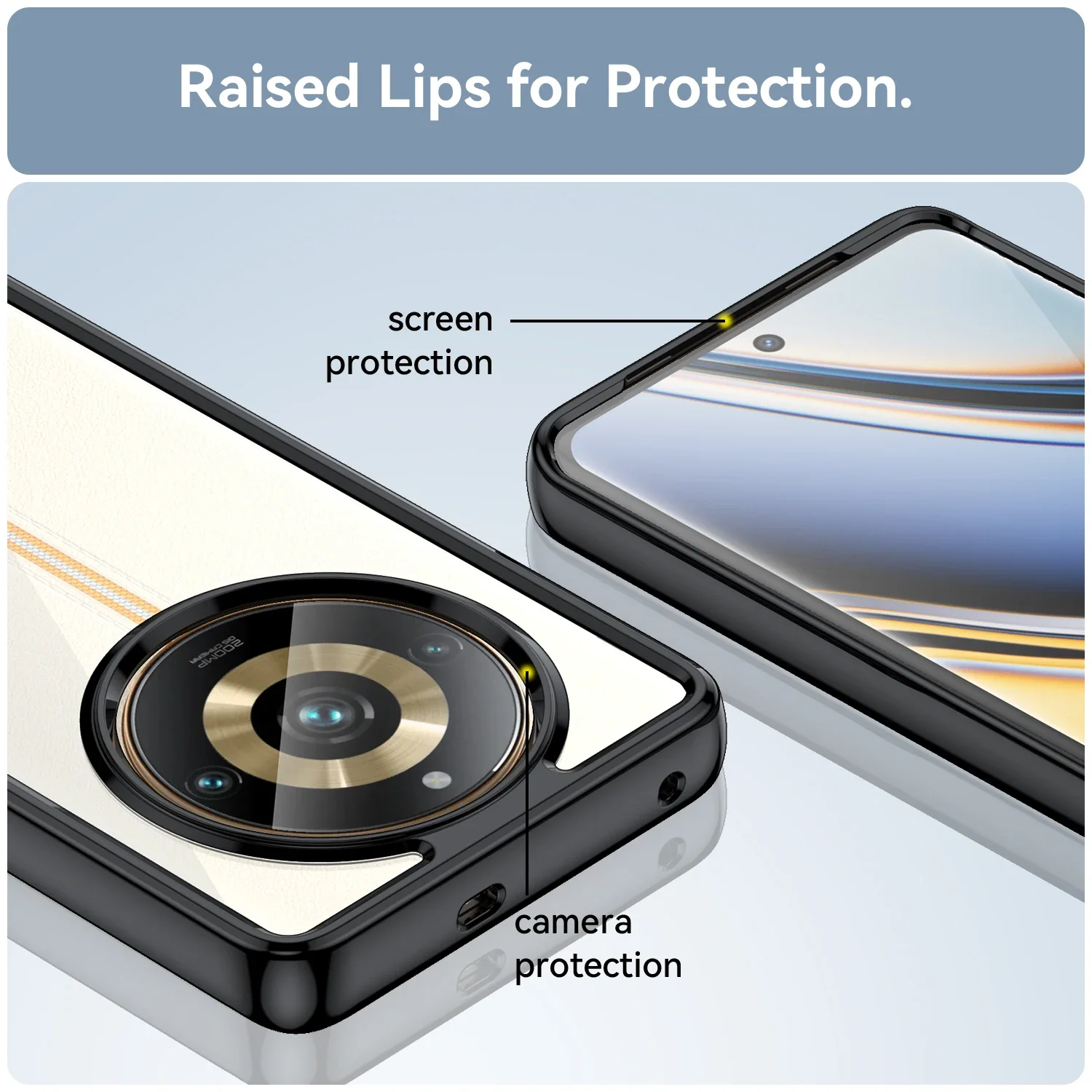 Vibrant Transparent TPU Shockproof Protective Phone Case