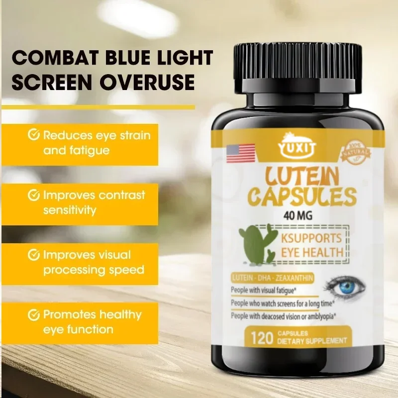 YUXIT Natural Treasure Lutein Pill, Eye Health Supplement And Vitamin, Supports Visual Health, 40mg