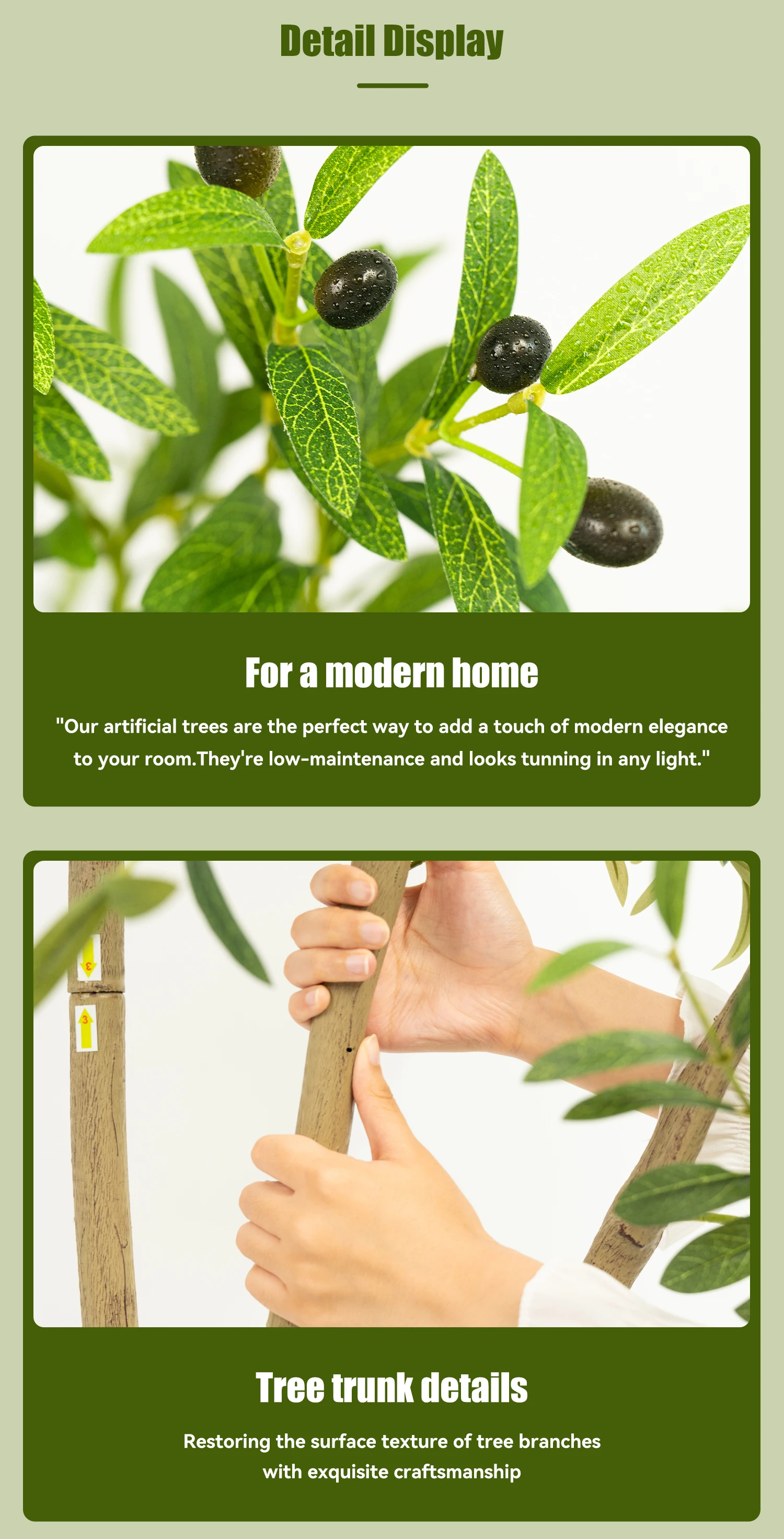 6FT Artificial Olive Tree-Home Office Garden Decoration -Low Maintenance Tree For Year-Round Aesthetic All-Weather Durability