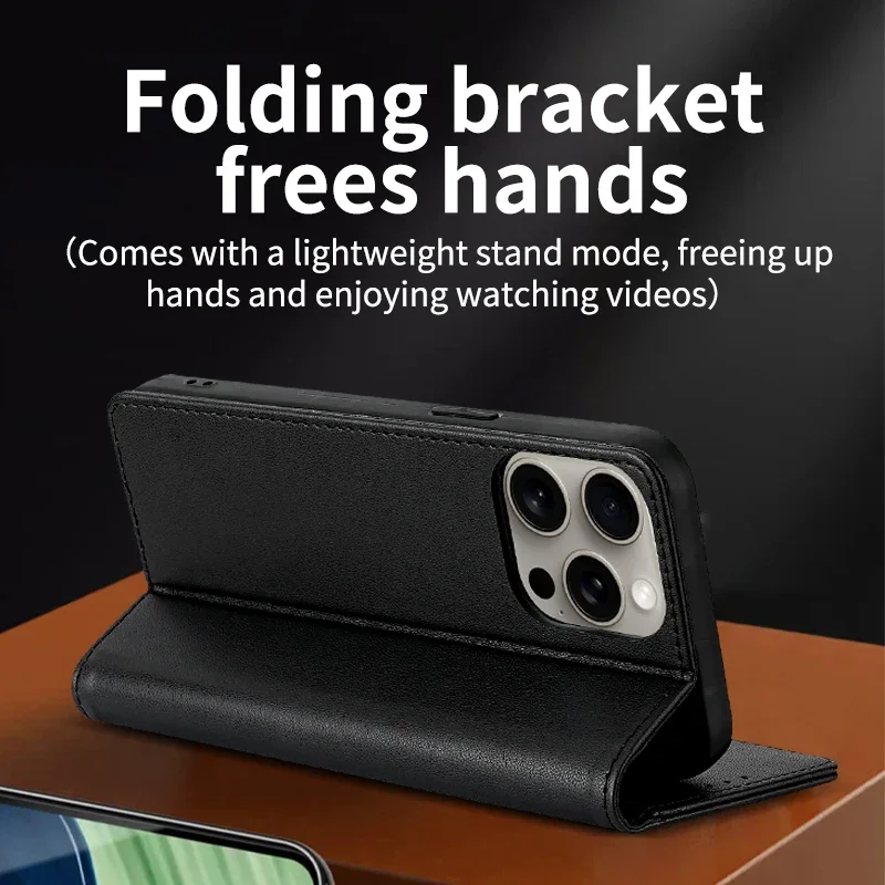 Sleek Leather Protective Case with Magnetic Closure and Enhanced Durability