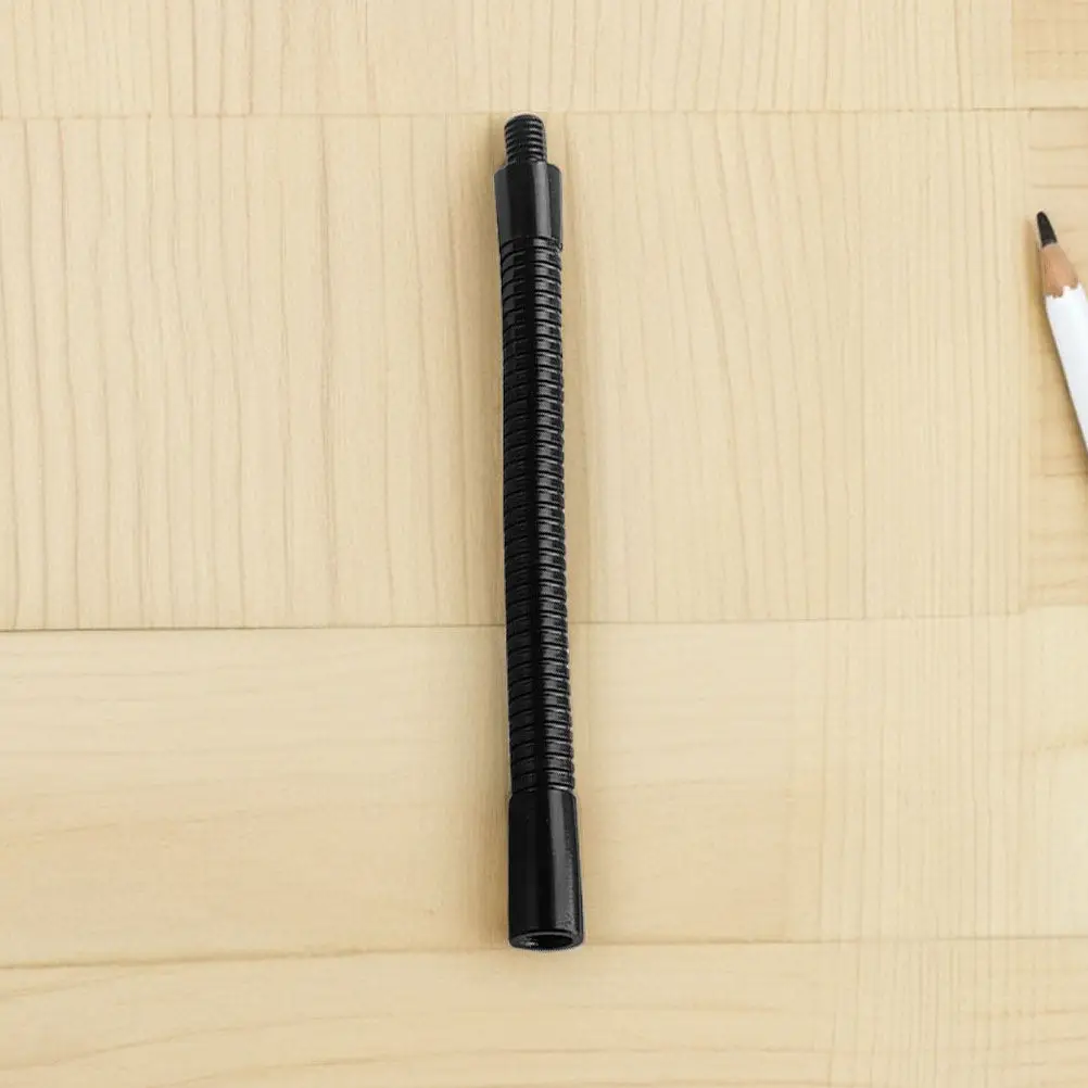 2개 블랙 헤비 듀티 구즈넥 마이크 스탠드 연장 호스 유연 조절 가능 마이크 암 (스테이지용, 18cm)