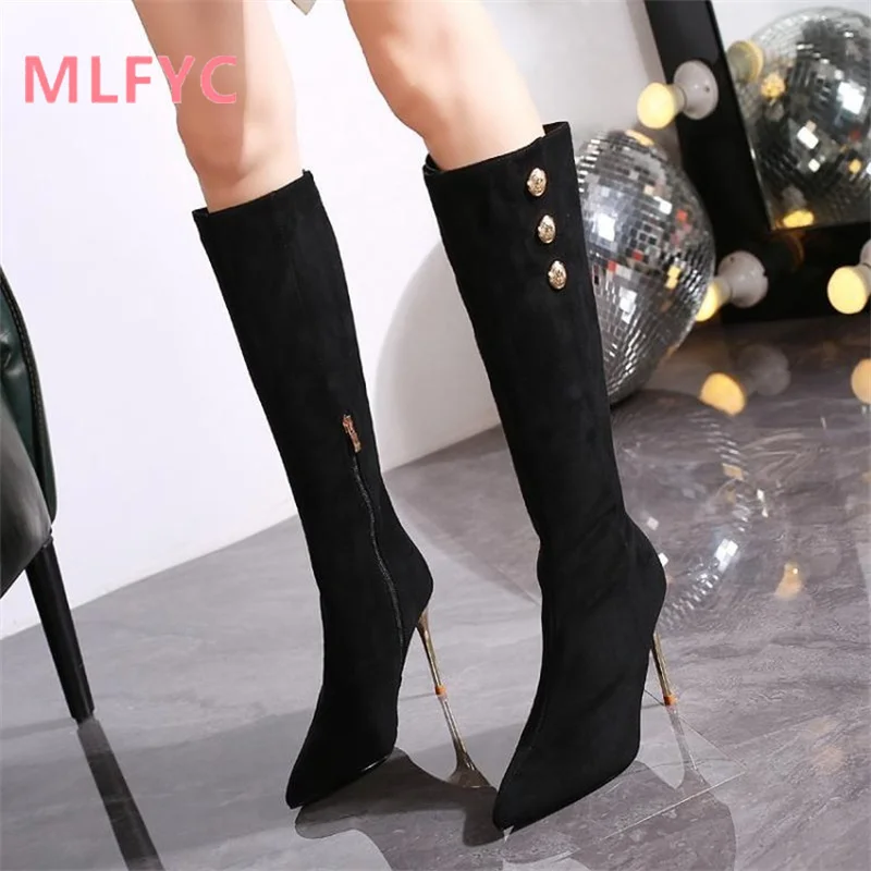 Spring Boots Women's Long Boots Autumn New Pointed Thin Boots Thin Heels Single Boots cowboy boots for women