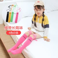 Infant girl Spring autumn High Knee Socks cotton child letter bandage long Over The Knee High socks warmer baby kids stockings 3