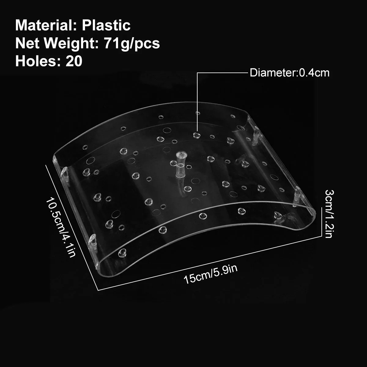 1/3Pc Curved Lollipop Stand 20 Holes Transparent Lollipop Holder with 100 Lollipop Stick Multi-function Lollipop Stand for Party