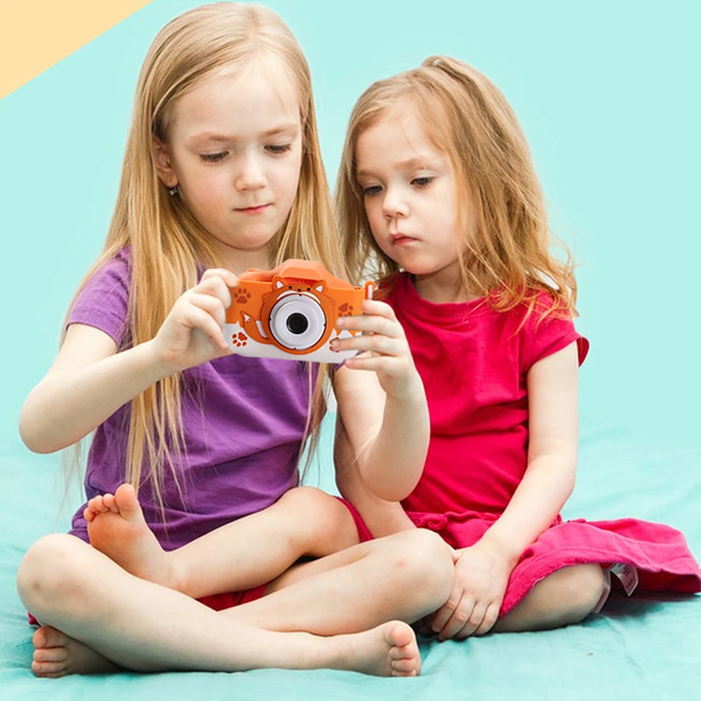 40MP Children Kids Camera Dual Lens HD Kids Digital Camera 2.0 Inch IPS Screen Video with Lanyard Educational Toys digital camera