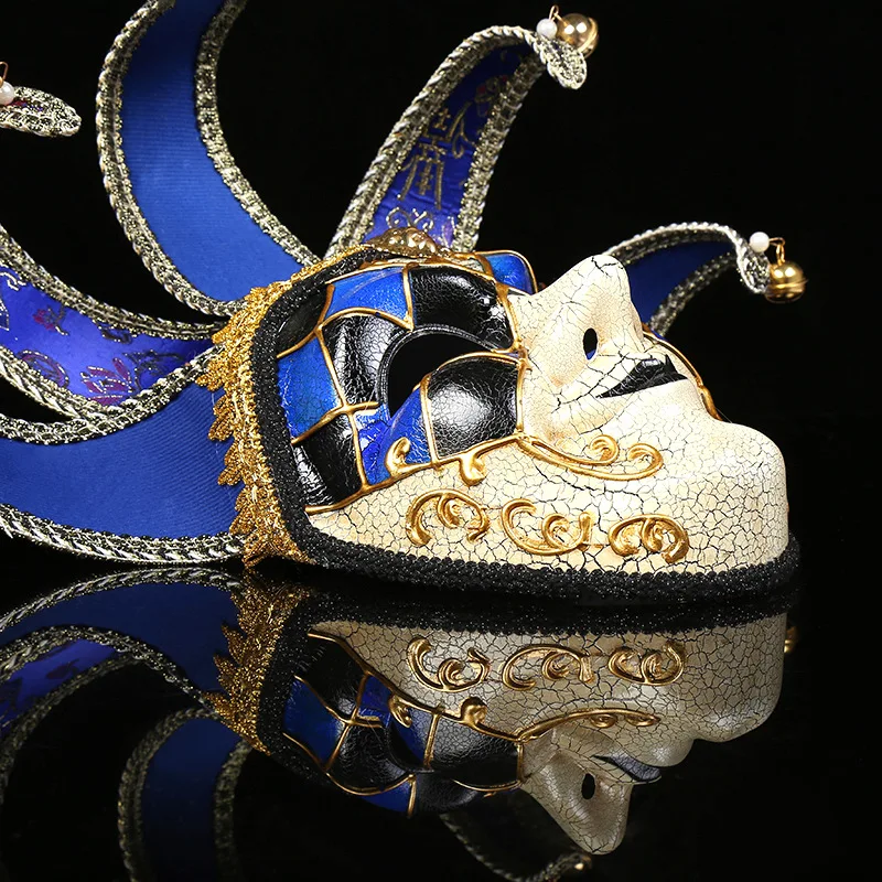 Masquerade Mask for Men and Women Venetian Full Face Mask Jester-Mask Venetian Mardi Gras Mask Halloween Party-Decor