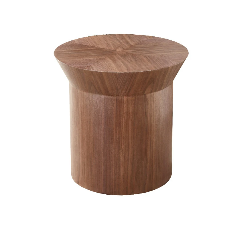 

Light Luxury Side Table Nordic Solid Wood Coffee Table Modern Minimalist Balcony Living Room Furniture Round Tables