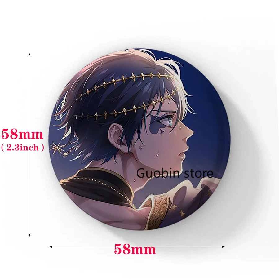Description Picture 4 of item58mm Pop Game Twist Wonderland Button Pin Creative Cute Anime Character Art Badge for Backpack Decor Fans Collection Gift