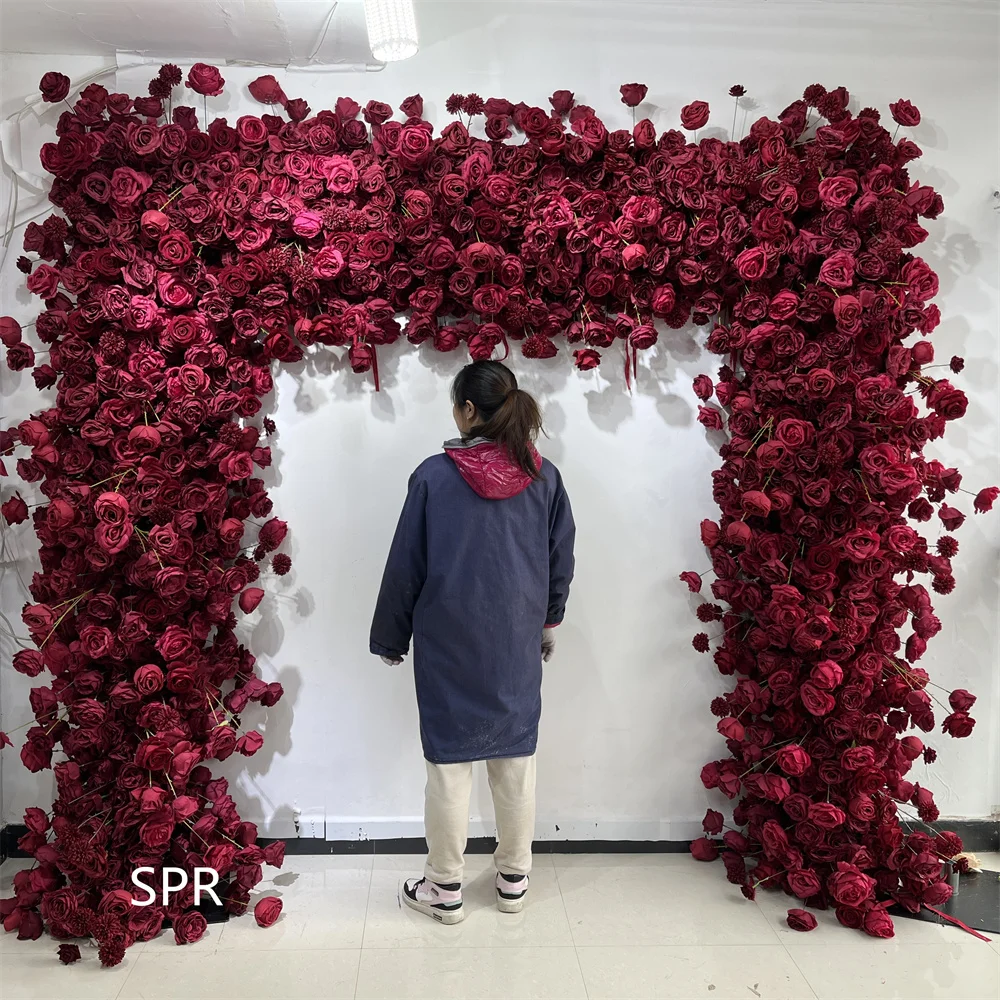

SPR поставки высококачественных свадебных центральных элементов декора Искусственные цветы декоративные розы на стену