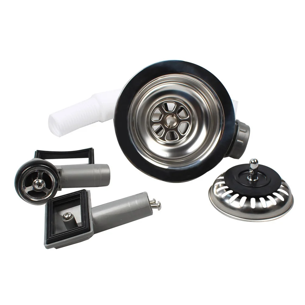 Talea Stainless Steel Kitchen Sink Drain Strainer Bowl Type PP Material Shell Drainer With Overflow Pipe XK225C040