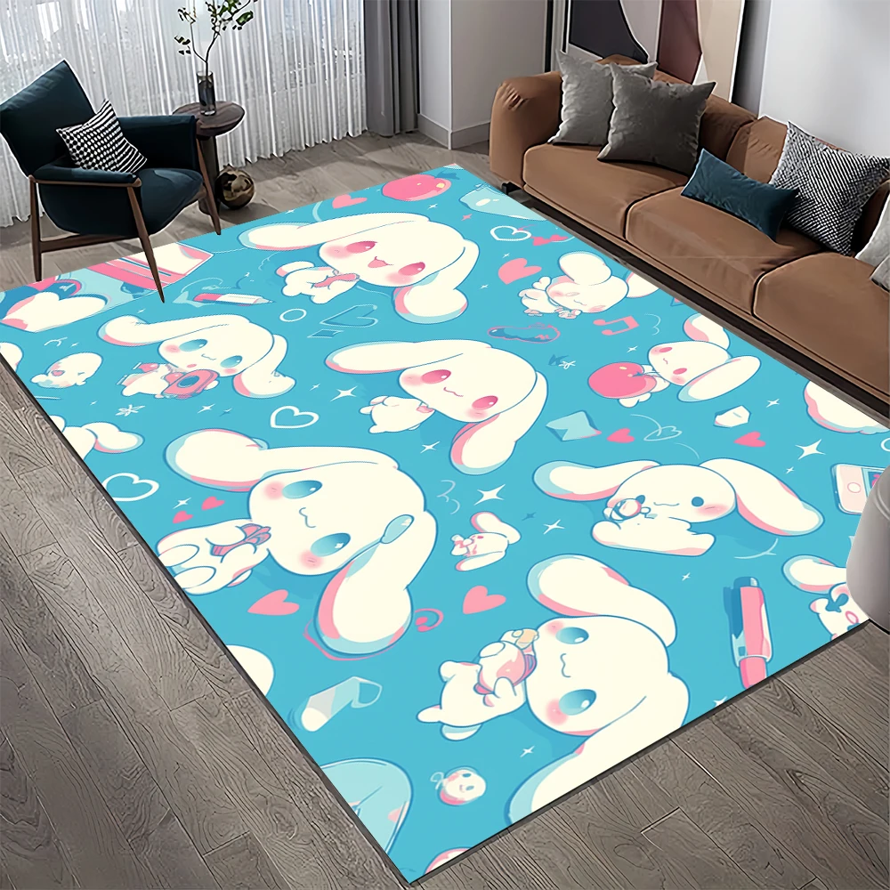 

27 Style Cartoon Cinnamoroll Kawaii Sanrio Carpet Rug for Bedroom Living Room Home Sofa Decoration,kids Large Decor Floor Mat HD
