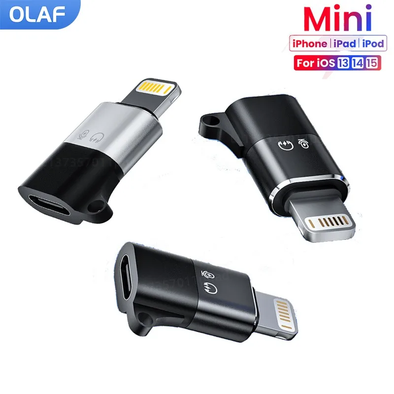 USB 유형 C-8 핀 OTG 어댑터 iPhone 13 12 11 Pro Max XR i..