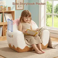 Toddler Chair for Ages 16, Soft Sherpa Kids Sofa with Book Pocket amp Carry Handle, Cozy SingleSeat Couch for Playroom or Bedroo 6