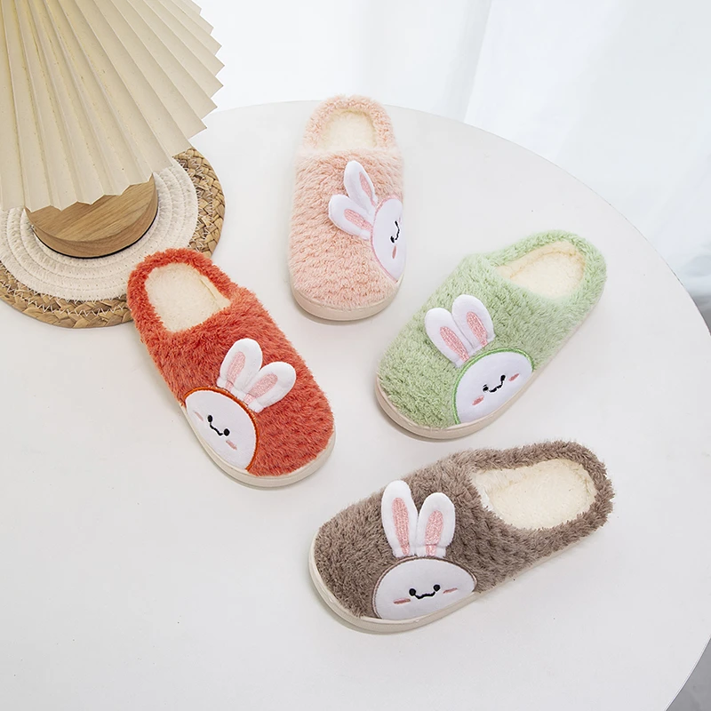 Cotton Kids Slippers Rabbit Shaped Indoor Winter
