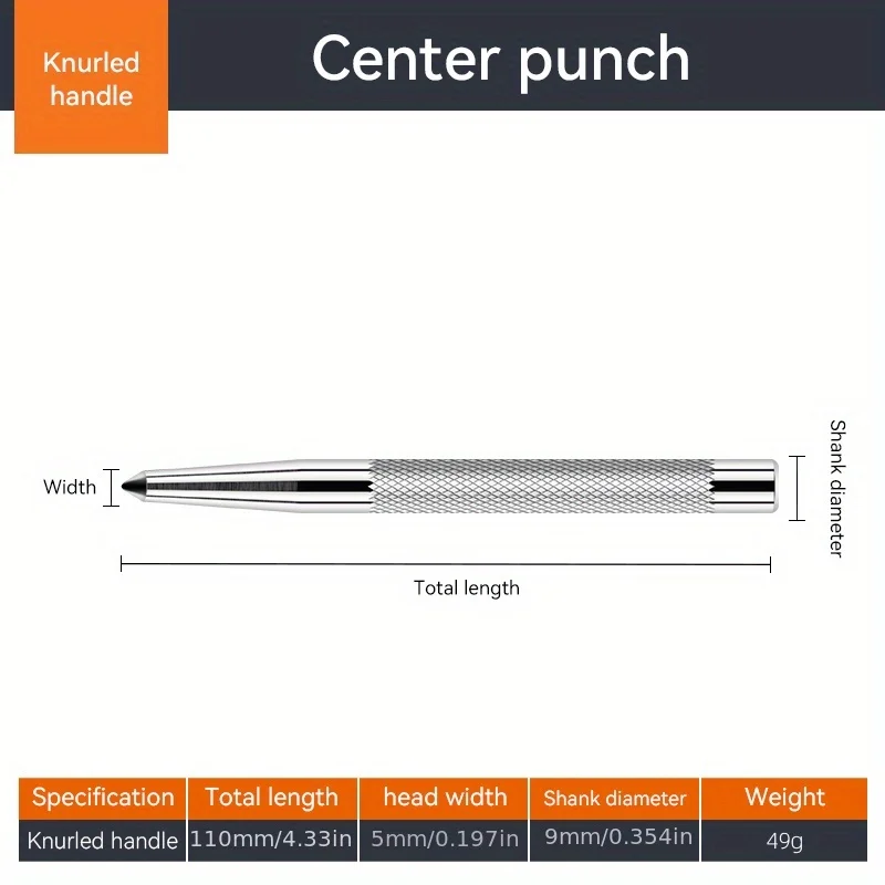 1pc Knurled handle