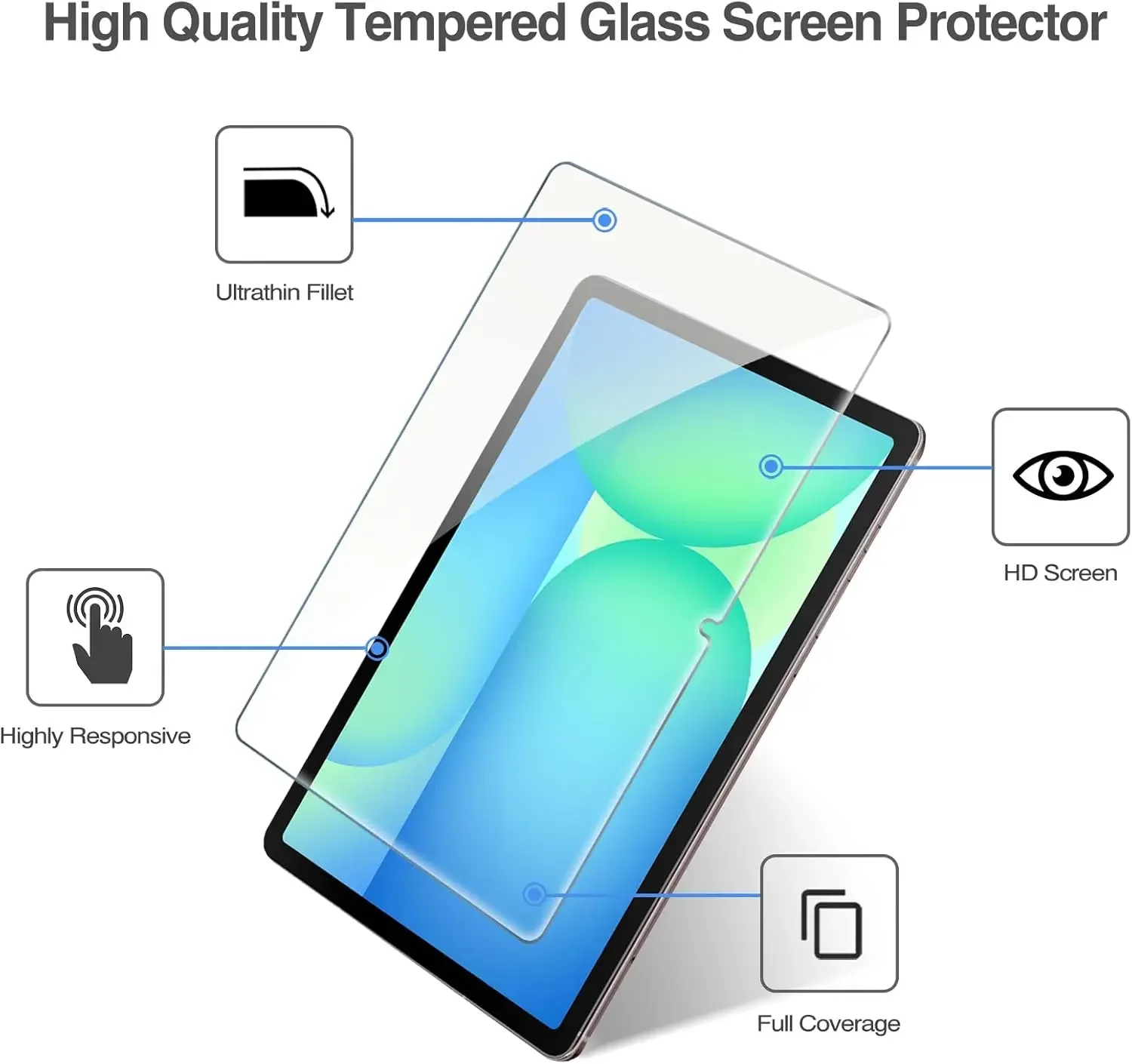 Premium Tempered Glass Screen Protector - Clear Protective Film