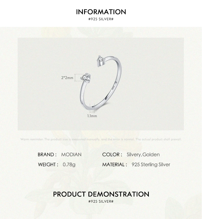 Modian 2022 New Real 925 Sterling Silver D Color Moissanite Finger Rings Trendy Adjustable Ring For Women Wedding Fine Jewelry Modian 2022 New Real 925 Sterling Silver D Color Moissanite Finger Rings Trendy Adjustable Ring For Women Wedding Fine Jewelry