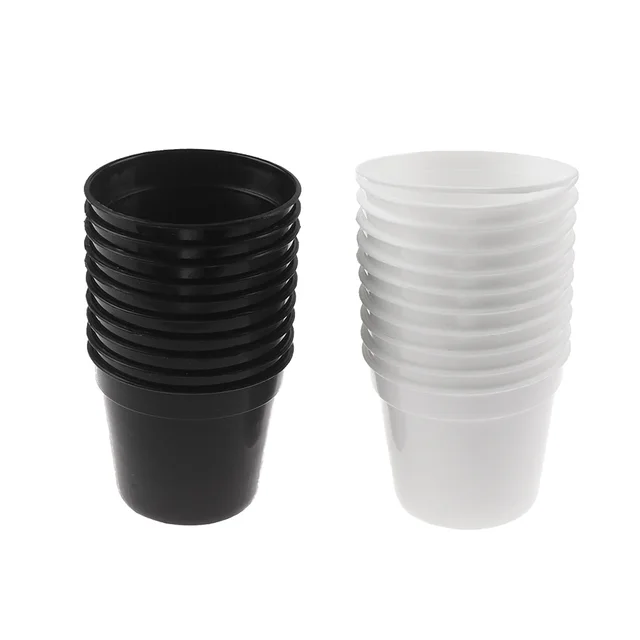 2Colors 10 Db Mini Műanyag Kerek Virág Edény Óvodai Otthoni Iroda Zöld Mesterséges Finomító Kerti Szerszámok - Image 3