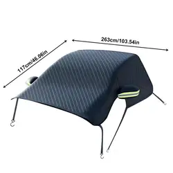All - Weather Car Windshield Protection Cover - Frost, Sun, and Snow Shield (Black)