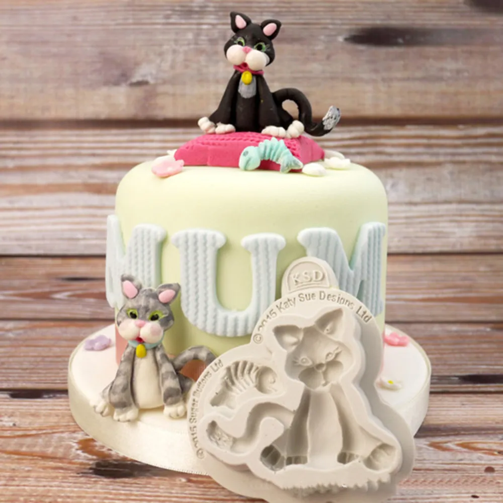 

Luyou 3D Animals Silicone Mold Cat Shape Fondant Cake Mold DIY Cake Decorating Tools Kitchen Accessories