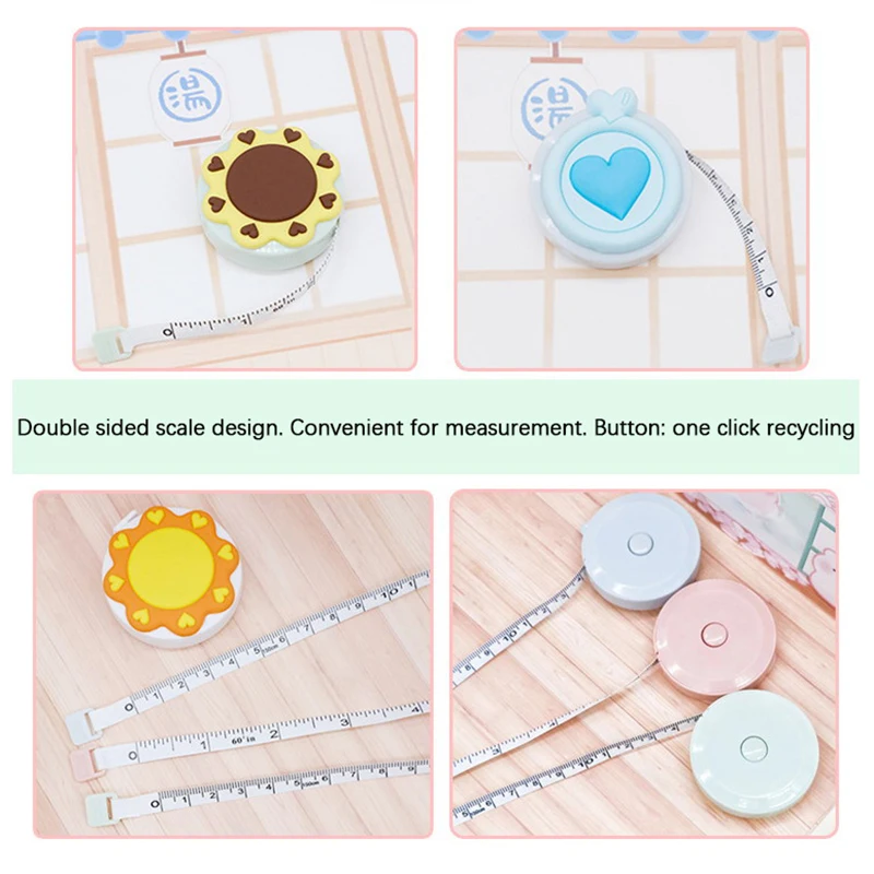 1PC 5m Soft Tape Measure Double Scale Body Sewing Flexible Ruler For Weight Loss Medical Body Measurement Sewing Tailor Craft