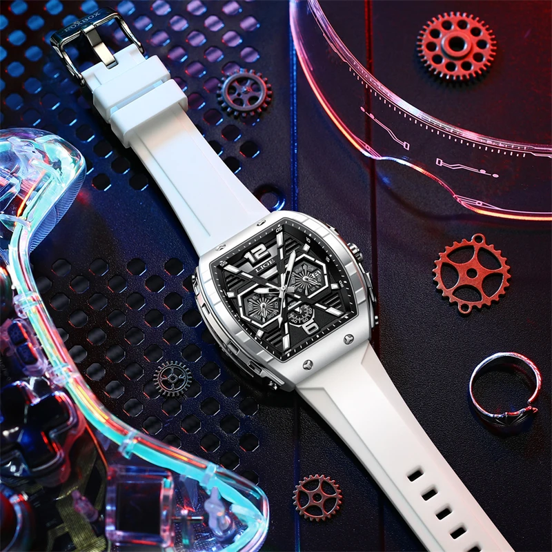 LIGE Fashion Mens Watches 5ATM Sports Waterproof Quartz Wristwatch