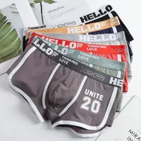 Boxer en Coton pour Homme, Sous-Vêtement Sexy, Confortable, Lingerie U Convexe, 1/3/4 Pièces 3