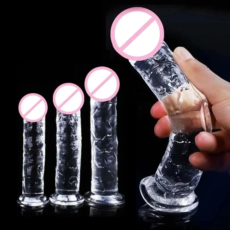 Realistic Silicone-Like Soft Dildo for Women Strong Suction Cup Lesbian Female Intimate Masturbator Adult Products Toy