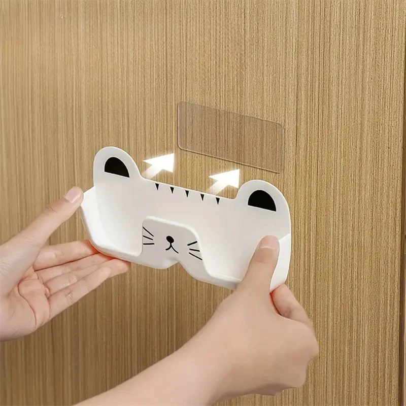 Description Picture 4 of itemSelf-adhesive Wall Mounted Glasses Storage Plastic Hangable Sunglass Show Stand Shelf For Home Storage Dispay Rack