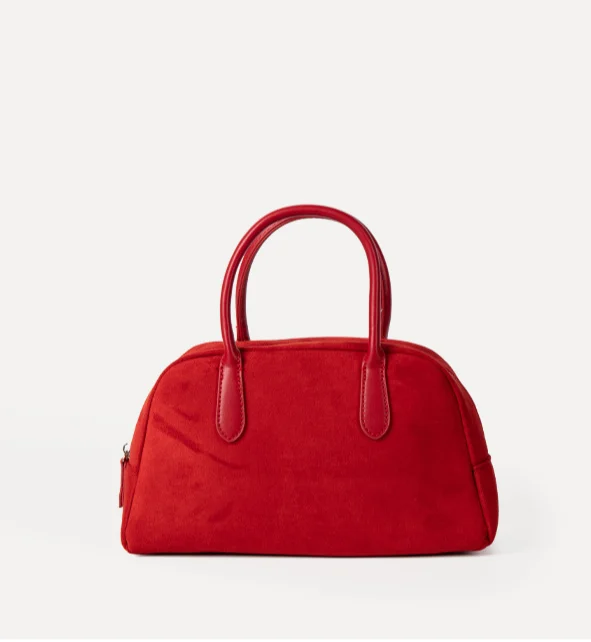 Sac à main de niche version coréenne automne-hiver avec texture polyvalente et toucher délicat, sac bowling en daim_voghion.com