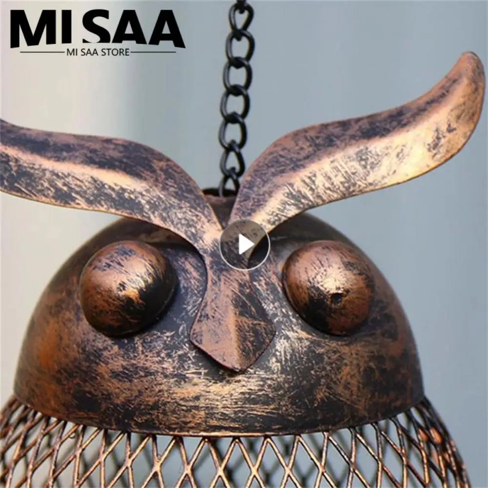 

Коробка для кормления, металлическая сетка, внешняя подвеска, форма совы, прочные аксессуары для украшения сада, птица, яркая, красивая, практичная