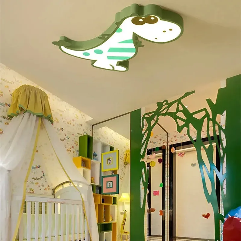 Children's room lamp Simple modern Intelligent Control led ceiling lamp creative cartoon dinosaur animal bedroom Lighting