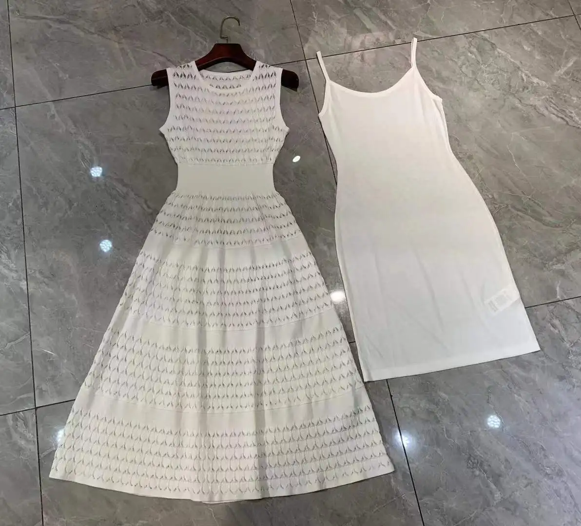 

Women's Dress Summer Hollow Out Design Sense Fashion High Grade Versatile Luxury White Dress Y2k Women Clothing