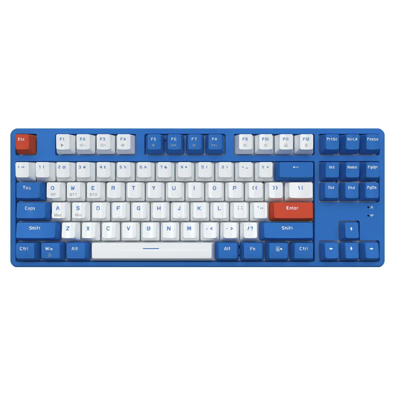 

Ak871 Wireless Ergonomic Gaming Mechanical Keyboard 2.4g Wireless Bluetooth Keyboard 87 Keys Hot Swap Keyboard Office Pc Gamer