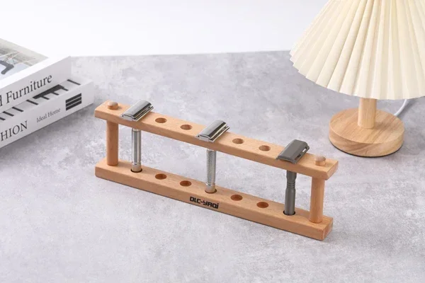 YAQi Weihnachtsgeschenk YAQi Rasiererhalter aus Buchenholz für Sicherheitsrasierer – Detail 17