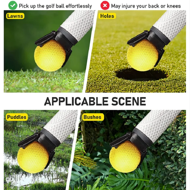 6 Pcs Golf Ball Retriever Golf Ball Picker Upper for Putter Golf Ball Retriever for Putter 6