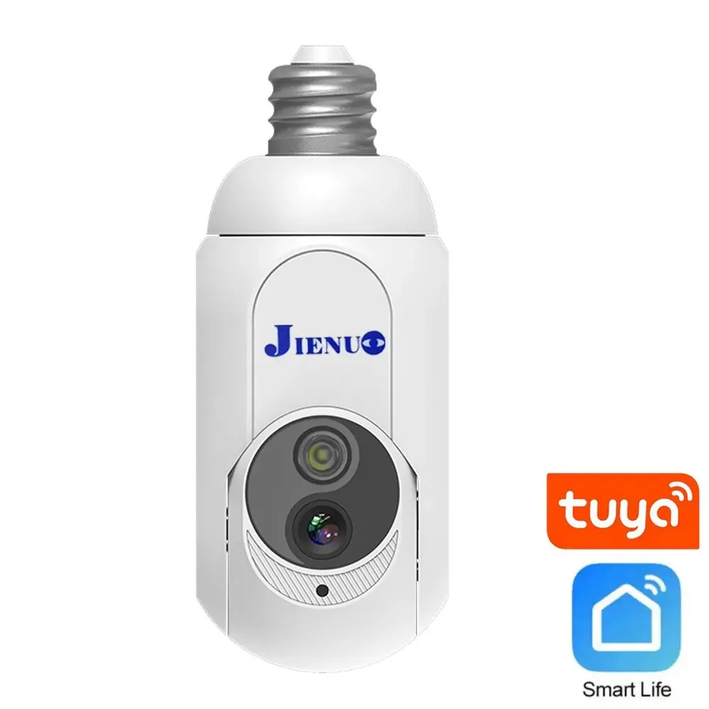 Tuya E27 PTZ IP Camera WIFI Bulb Auto AI Tracking Cctv Video