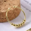 KASANIER S925 Sterling Silver U Shape Fidget Rotate Freely Beads Spiral Rings For Women Men Anxiety Antistress Spiral Beads Gift 4