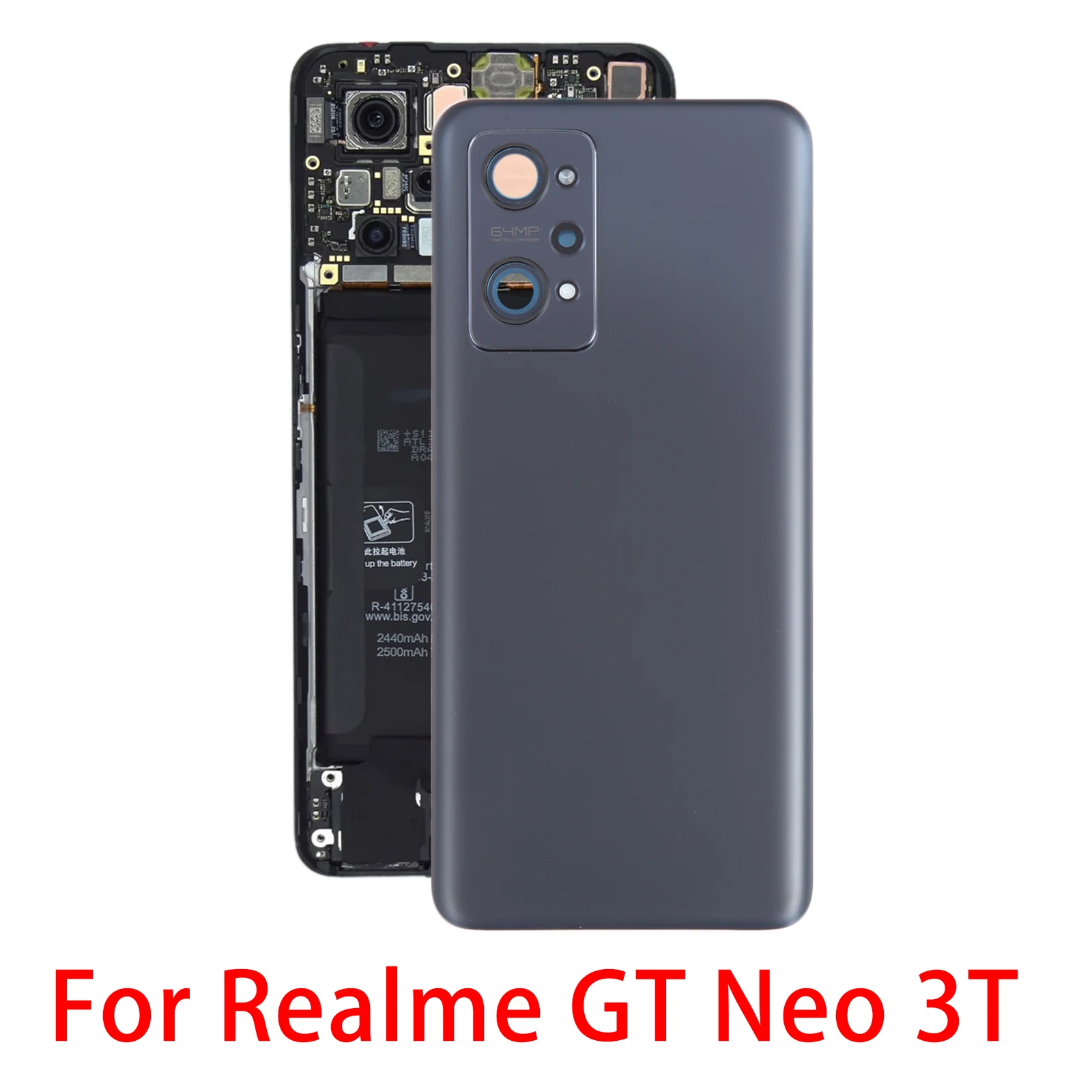 

For Realme GT Neo 3T Original Battery Back Cover with Camera Lens Cover